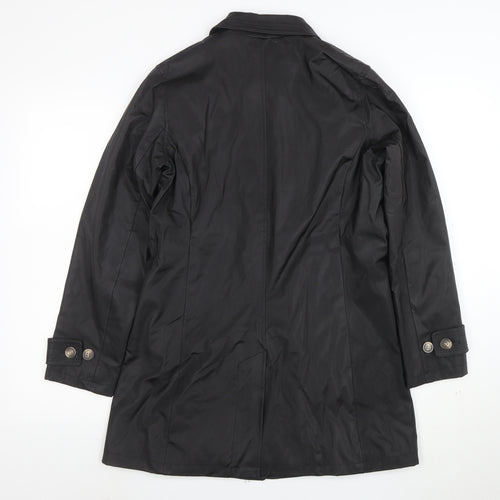 White Stag Women's Black Mid-Length Waterproof Rain Coat S