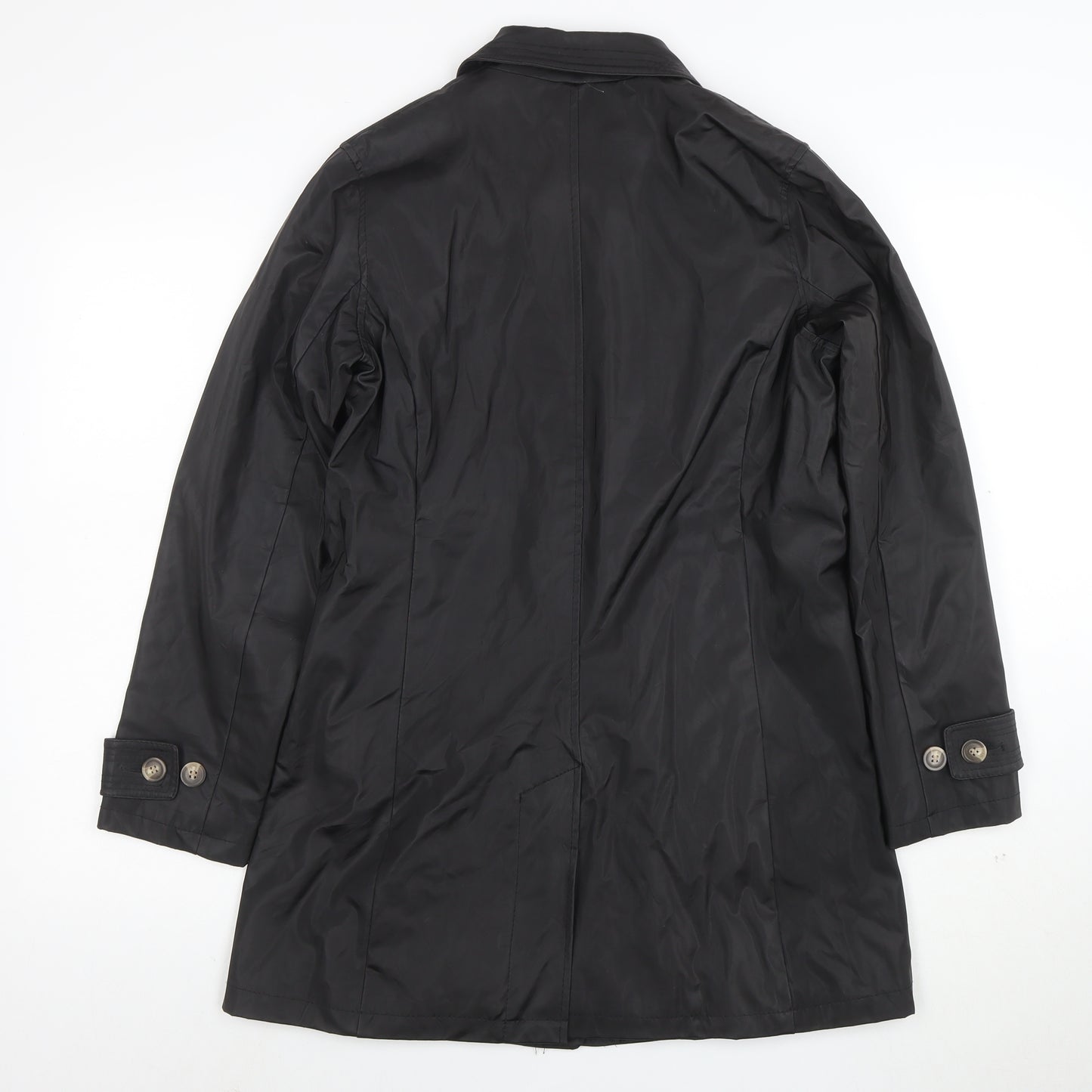 White Stag Women's Black Mid-Length Waterproof Rain Coat S