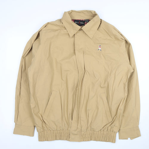 Arnold Palmer Men's Beige XL Bomber Jacket Lightweight Cotton Nylon