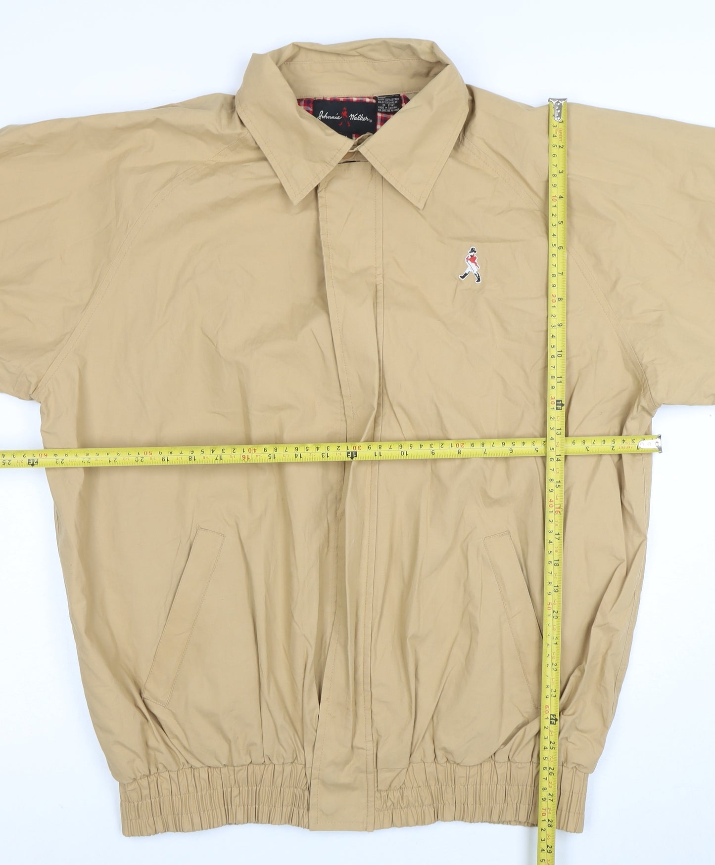 Arnold Palmer Men's Beige XL Bomber Jacket Lightweight Cotton Nylon