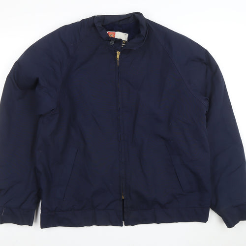 Citation Men's Blue Bomber Jacket Size 40 Wool Lined Vintage Style