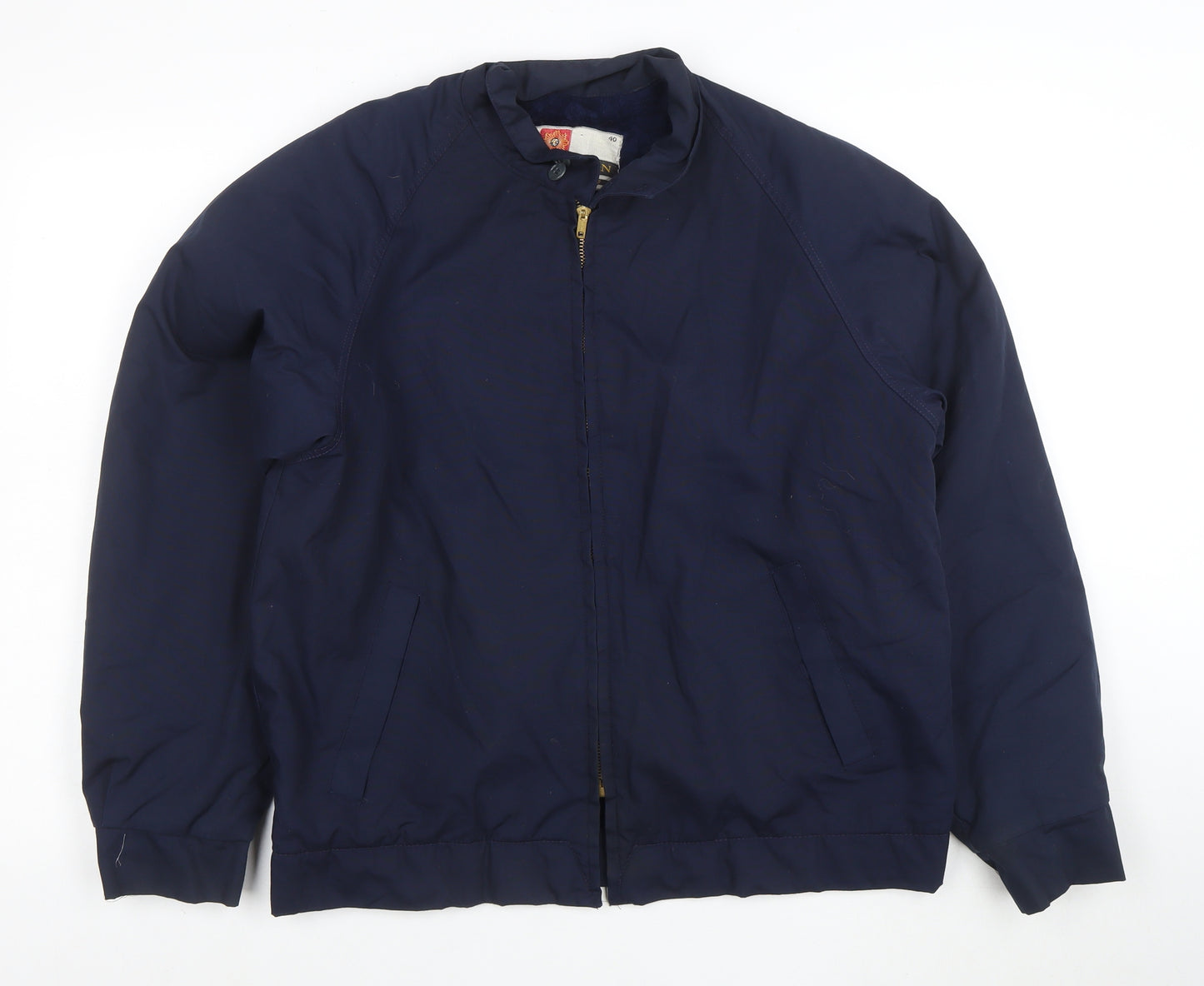Citation Men's Blue Bomber Jacket Size 40 Wool Lined Vintage Style