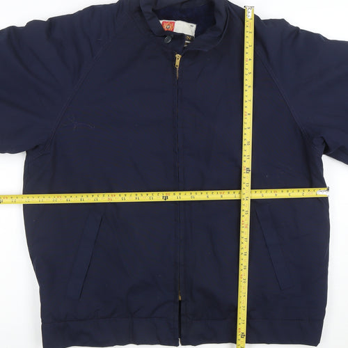 Citation Men's Blue Bomber Jacket Size 40 Wool Lined Vintage Style