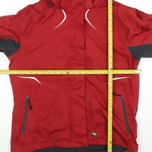 Wetskins Womens Red Waterproof Hooded Rain Jacket Size L