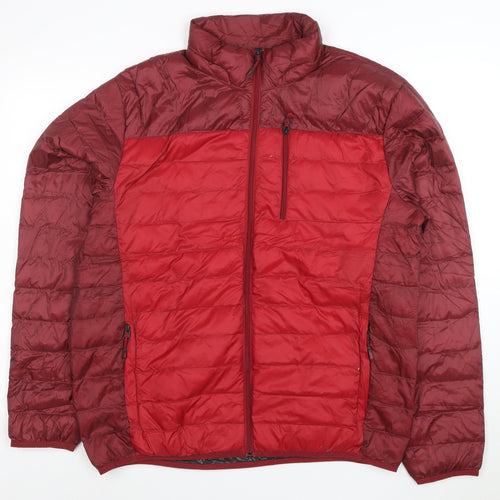 Hawke & Co Men's Red Puffer Jacket L Lightweight Down Winter Coat