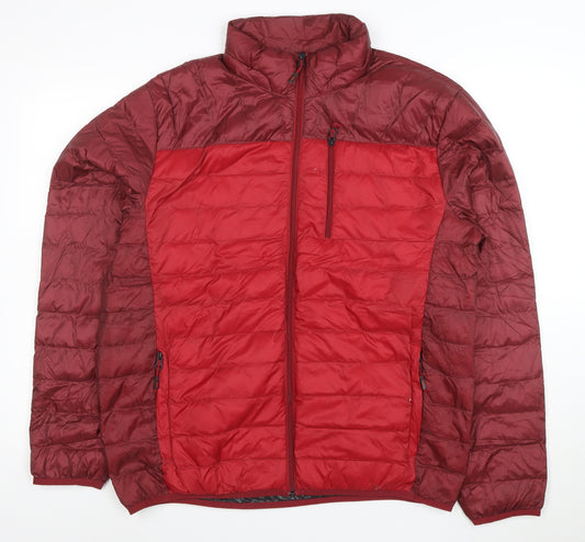 Hawke & Co Men's Red Puffer Jacket L Lightweight Down Winter Coat