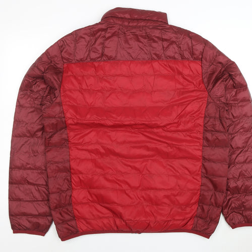 Hawke & Co Men's Red Puffer Jacket L Lightweight Down Winter Coat