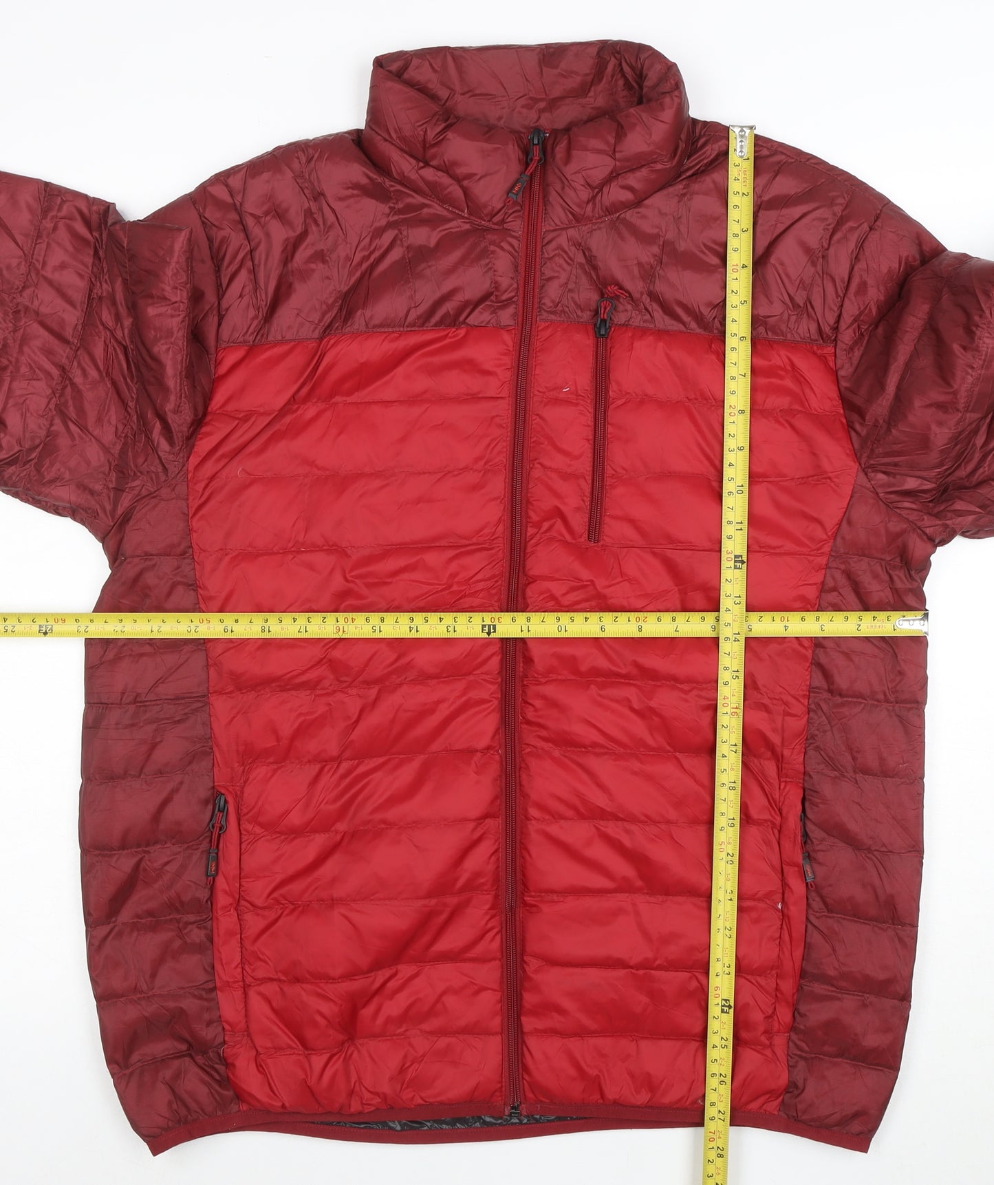 Hawke & Co Men's Red Puffer Jacket L Lightweight Down Winter Coat