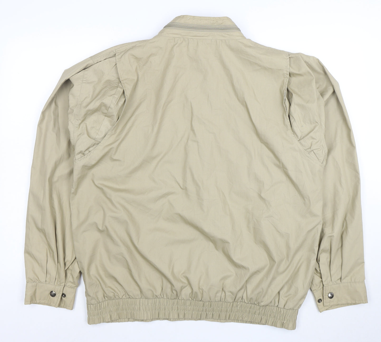Rene Lezard Mens Beige L Bomber Jacket Cotton Blend Classic Style