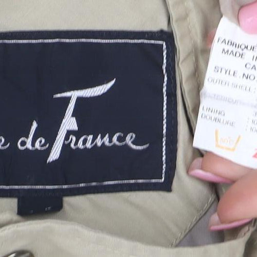 Rene Lezard Mens Beige L Bomber Jacket Cotton Blend Classic Style