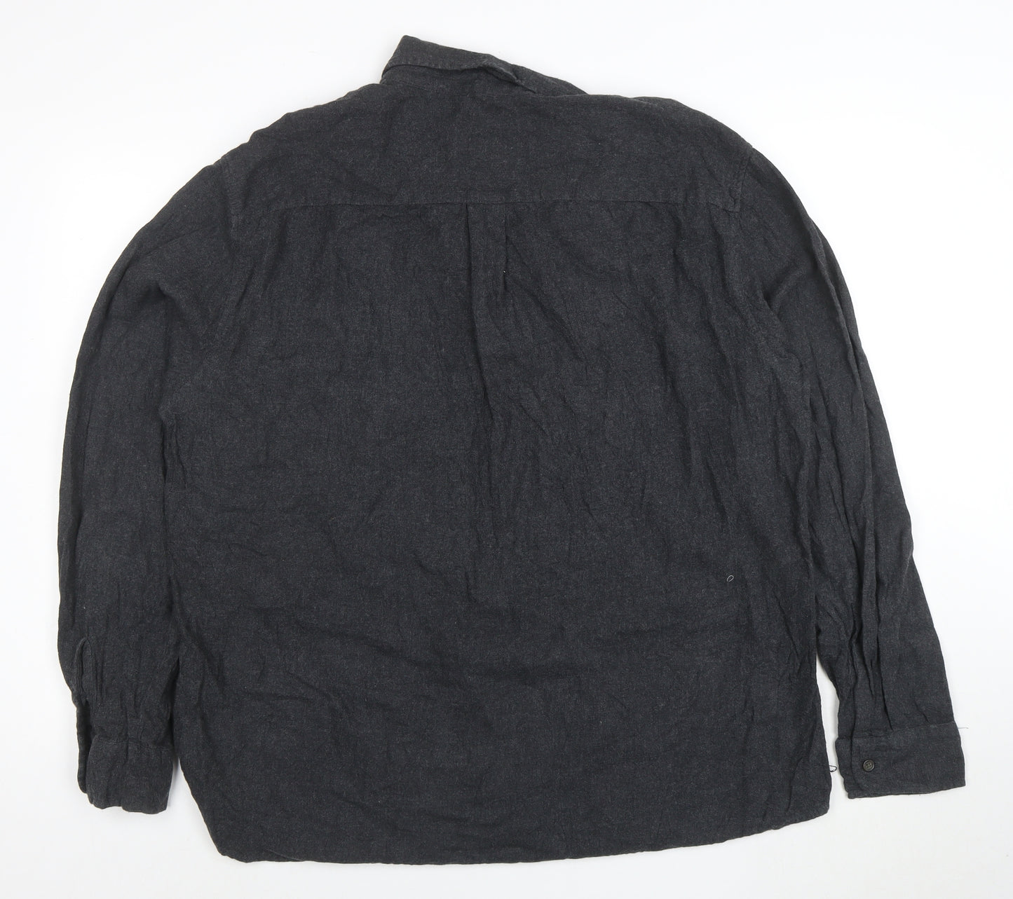 St John's Bay Men's Black XL Classic Fit Cotton Button-Up Shirt