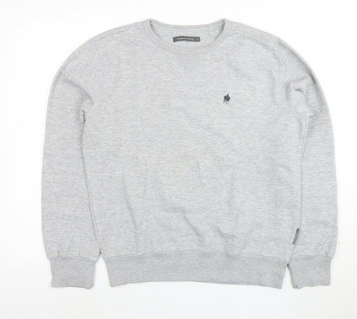 French Connection Mens Grey Cotton Crew Neck Sweatshirt M