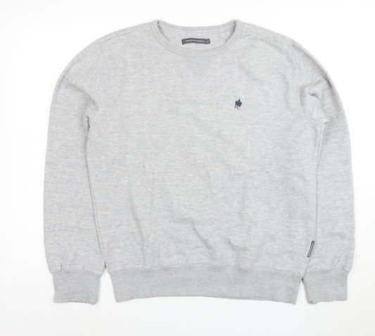 French Connection Mens Grey Cotton Crew Neck Sweatshirt M