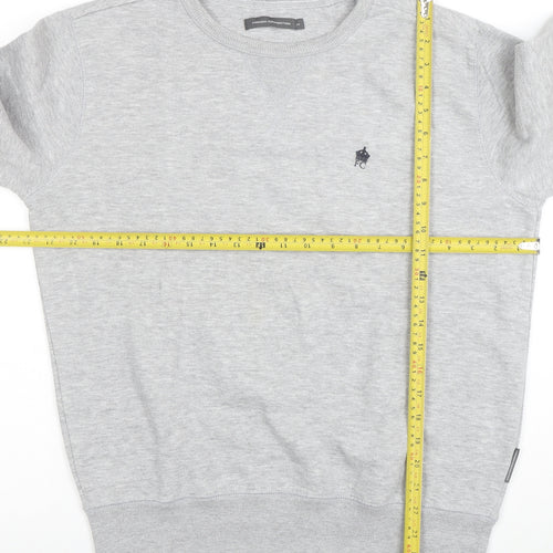 French Connection Mens Grey Cotton Crew Neck Sweatshirt M