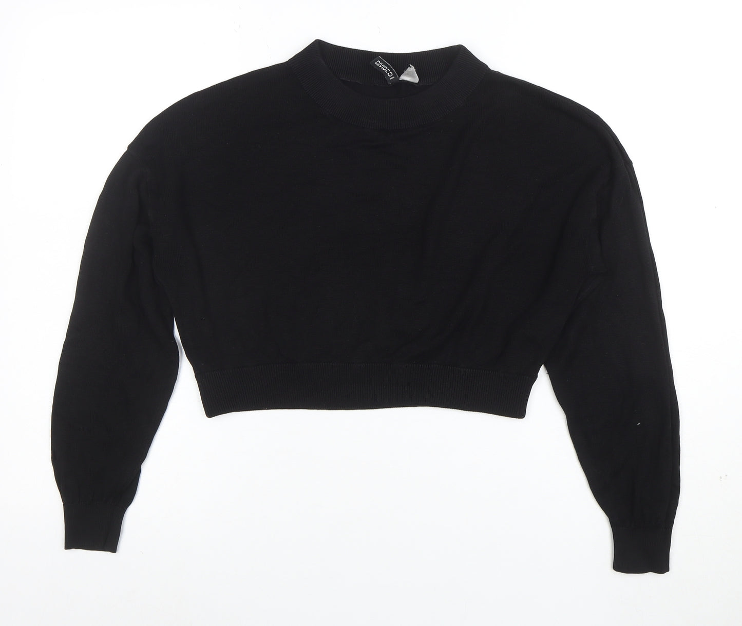 H&M Divided Women's Black Mock Neck Knit Pullover Jumper M