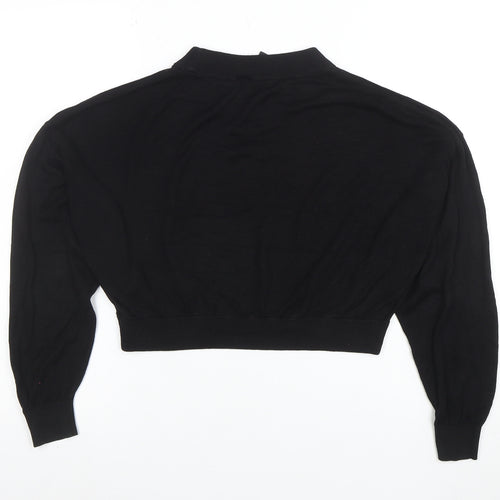 H&M Divided Women's Black Mock Neck Knit Pullover Jumper M
