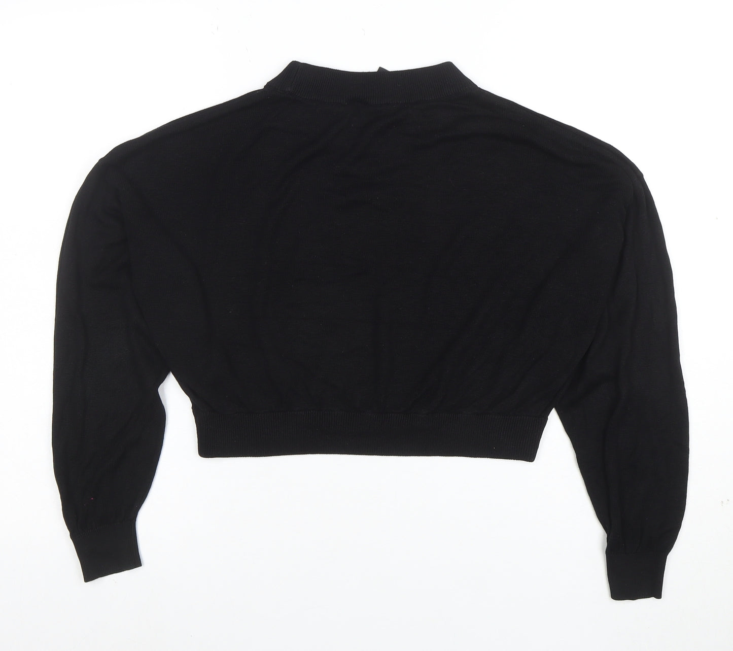H&M Divided Women's Black Mock Neck Knit Pullover Jumper M