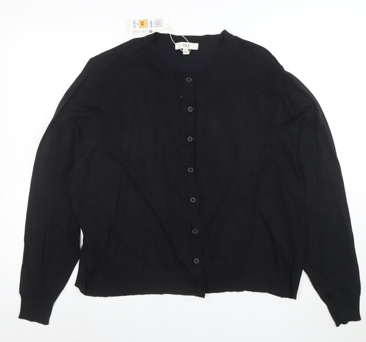 Marks and Spencer Women's Black Size 24 Crew Neck Cardigan