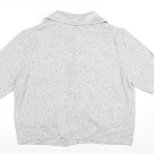 Marks and Spencer Women Grey M Cardigan Short Sleeve Button Knit