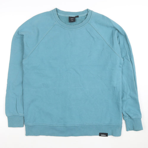 Finisterre Men’s Blue Organic Cotton Crew Neck Sweatshirt Size S