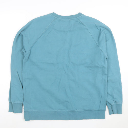 Finisterre Men’s Blue Organic Cotton Crew Neck Sweatshirt Size S