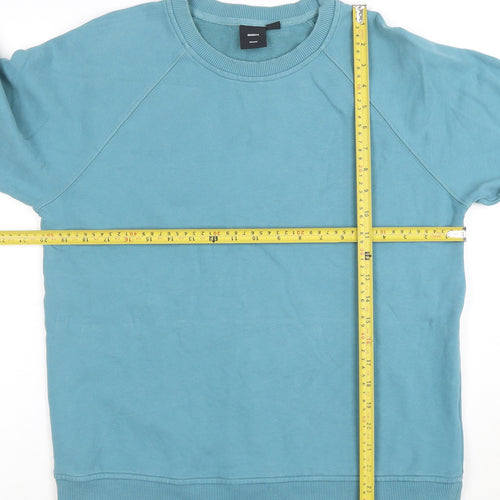 Finisterre Men’s Blue Organic Cotton Crew Neck Sweatshirt Size S