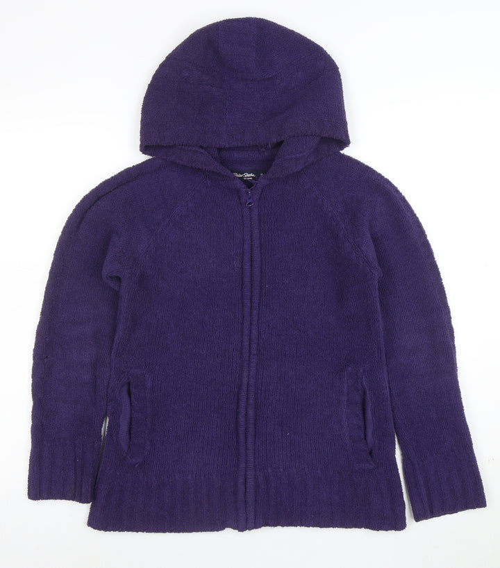 Peter Storm Women’s Purple Fleece Full Zip Hooded Jacket Size 10