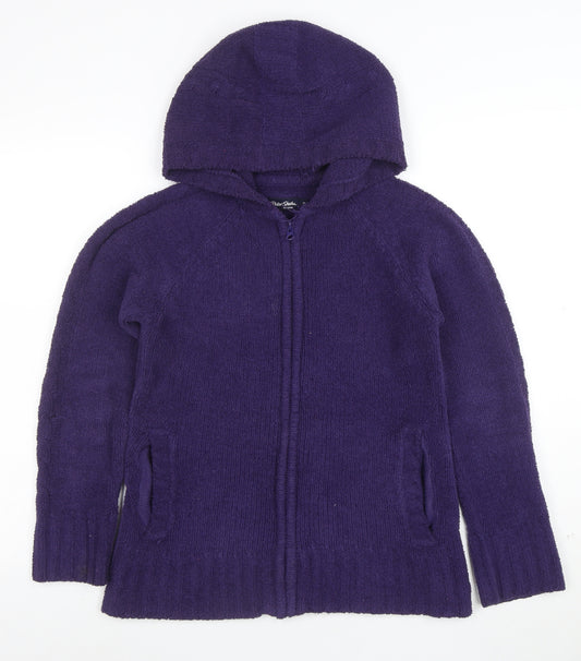 Peter Storm Women’s Purple Fleece Full Zip Hooded Jacket Size 10