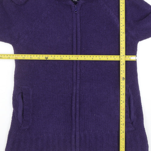 Peter Storm Women’s Purple Fleece Full Zip Hooded Jacket Size 10