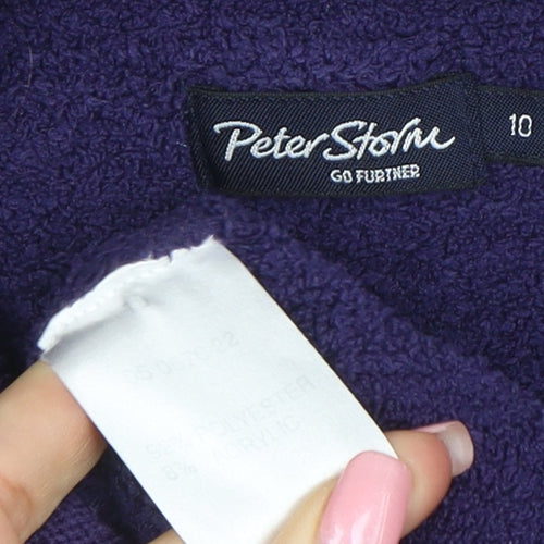 Peter Storm Women’s Purple Fleece Full Zip Hooded Jacket Size 10