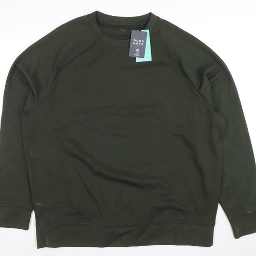 Marks and Spencer Men’s Green XL Pullover Sweatshirt Crew Neck