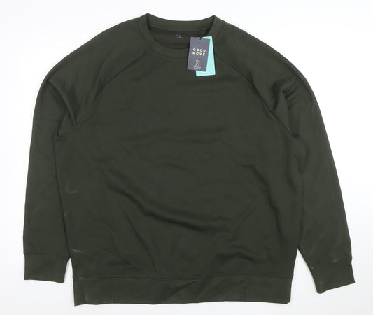 Marks and Spencer Men’s Green XL Pullover Sweatshirt Crew Neck