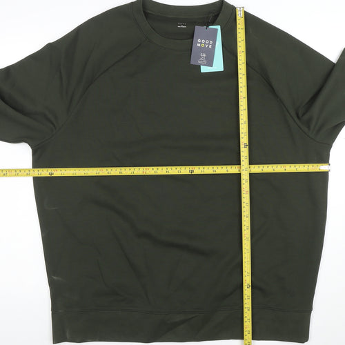 Marks and Spencer Men’s Green XL Pullover Sweatshirt Crew Neck