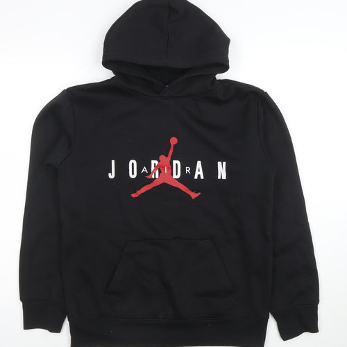 Jordan Boys Black Pullover Hoodie XL 13-15 Years Graphic Print Logo
