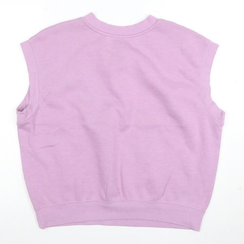 Divided Women's Purple Sleeveless V-Neck Basic T-Shirt M