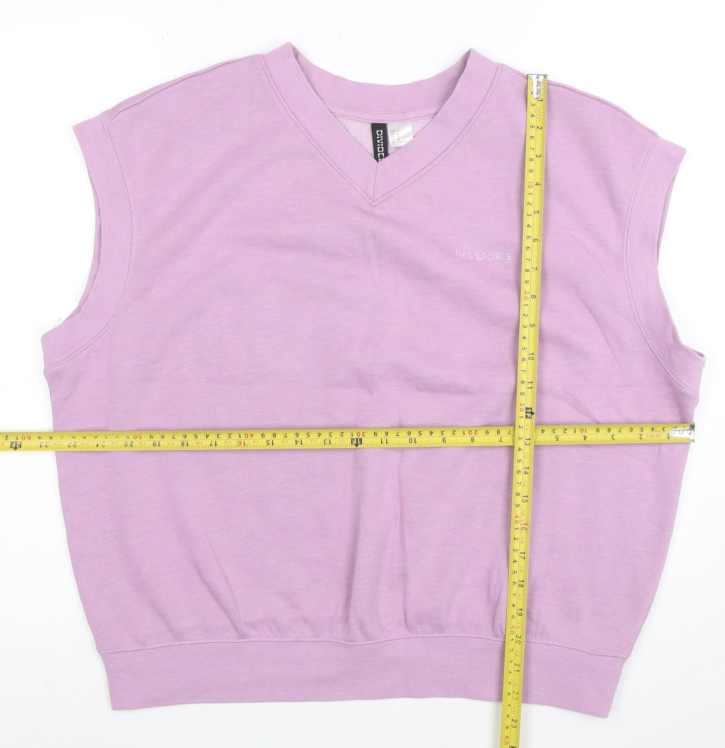 Divided Women's Purple Sleeveless V-Neck Basic T-Shirt M