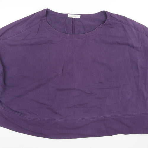 Seasalt Cornwall Women’s Purple Cotton Sweatshirt XL Relaxed Fit
