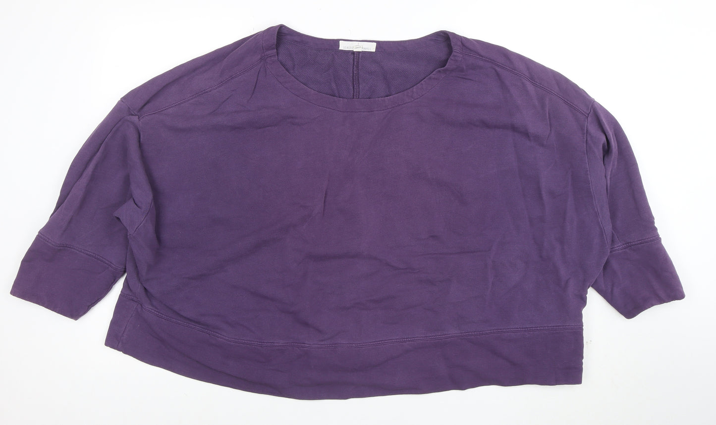 Seasalt Cornwall Women’s Purple Cotton Sweatshirt XL Relaxed Fit