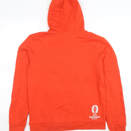 UEFA Euro 2024 England Men's Red Hoodie Small Cotton Blend Pullover