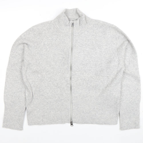 Marks and Spencer Women’s Grey Cashmere Full Zip Jumper L