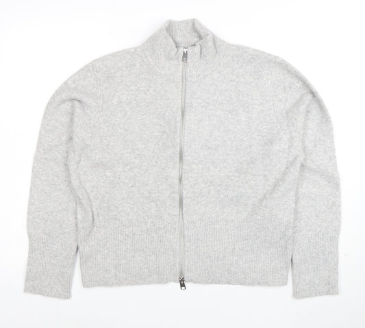Marks and Spencer Women’s Grey Cashmere Full Zip Jumper L