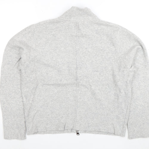 Marks and Spencer Women’s Grey Cashmere Full Zip Jumper L
