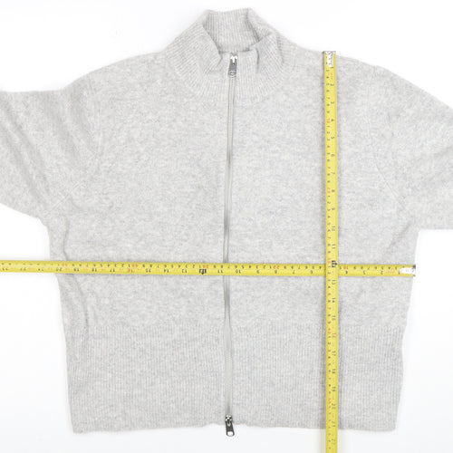 Marks and Spencer Women’s Grey Cashmere Full Zip Jumper L