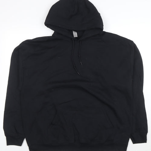 Gildan Men's Black XL Pullover Hoodie Graphic Print Fleece