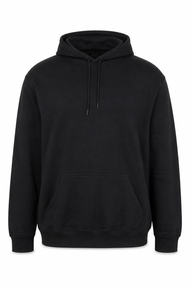 Front view of Gildan Men's Black XL Pullover Hoodie Graphic Print Fleece