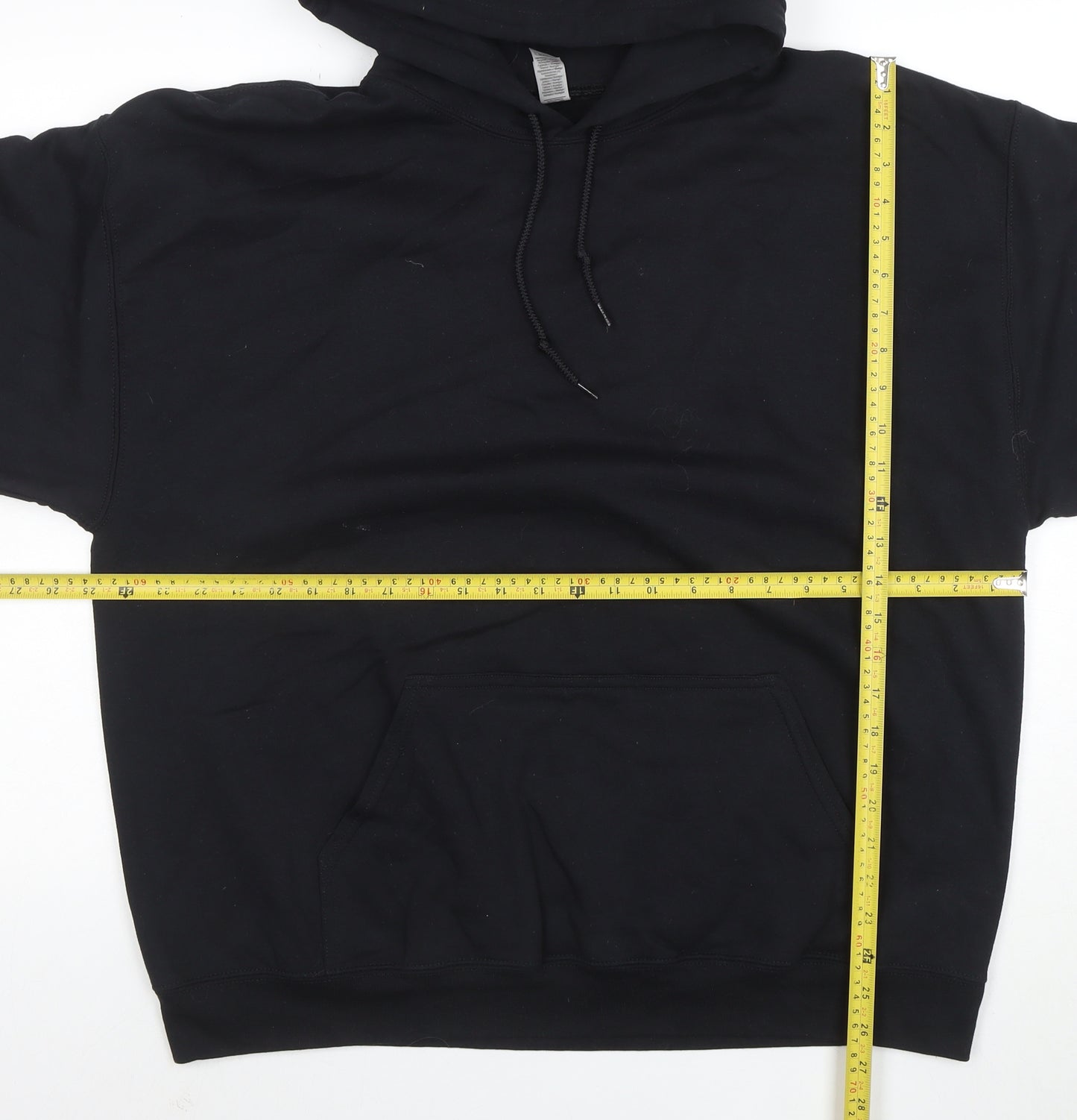 Gildan Men's Black XL Pullover Hoodie Graphic Print Fleece