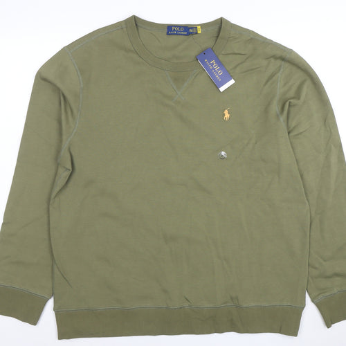 Polo Ralph Lauren Men's Green XXL Crew Neck Pullover Sweatshirt