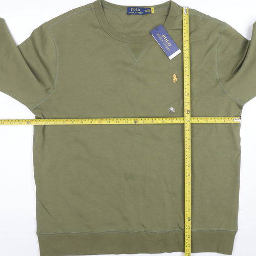 Polo Ralph Lauren Men's Green XXL Crew Neck Pullover Sweatshirt