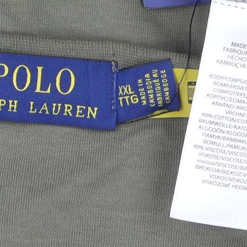 Polo Ralph Lauren Men's Green XXL Crew Neck Pullover Sweatshirt