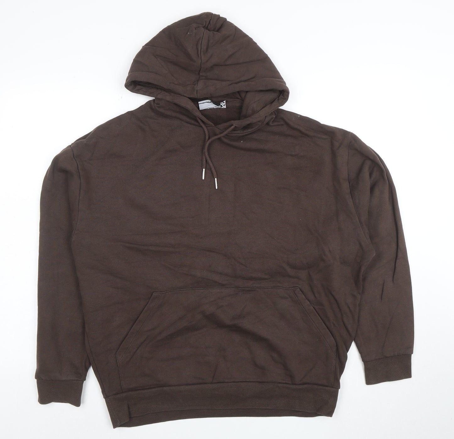 ASOS DESIGN Men's Brown Pullover Hoodie Size M Regular Fit Cotton Blend